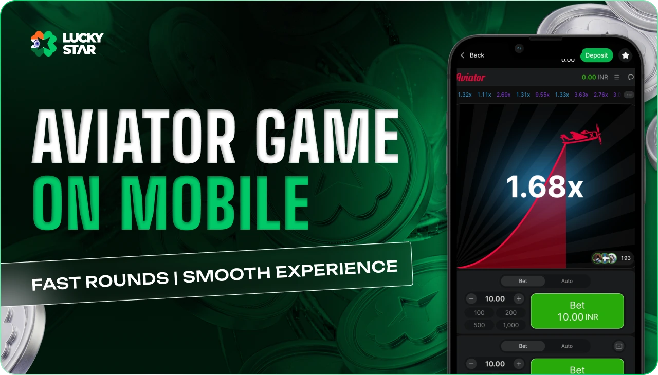 Mobile version of Aviator with touch controls and real-time multiplier tracking